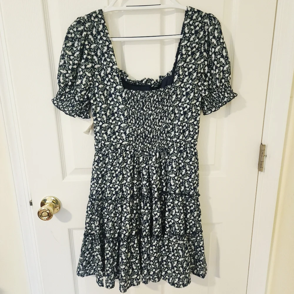 Altar'd State Navy & WhiteFloral Print Women's Dress - Medium NWT - Picture 2 of 10